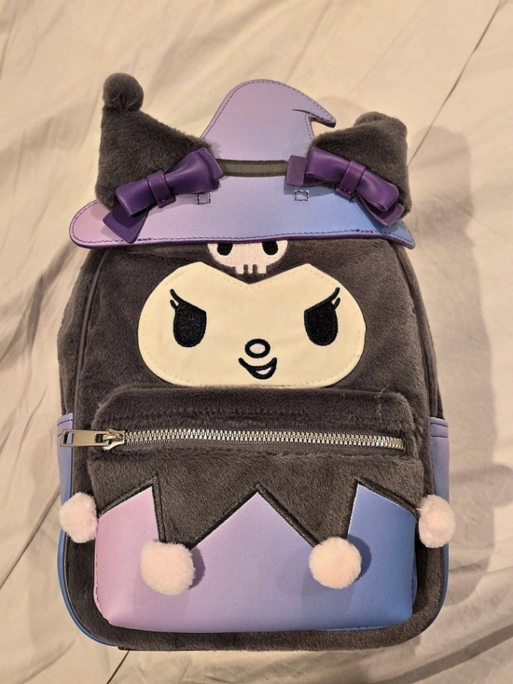 Sanrio Kuromi Witch Cosplay Purple Kids Backpack NWT